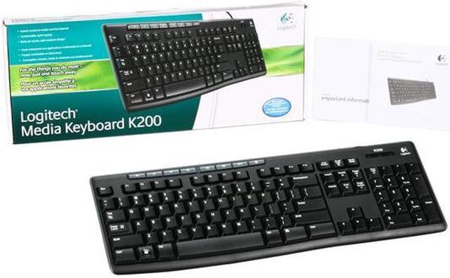 Alt view image 4 of 4 - Logitech K200 Black 8 Function Keys USB Wired Standard Keyboard for Business
