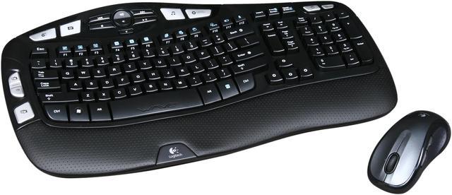 Ingen højen rysten Logitech MK550 Wireless Wave Keyboard and Mouse Combo - Includes Keyboard  and Mouse, Long Battery Life, Ergonomic Wave Design, Black Keyboards -  Newegg.com