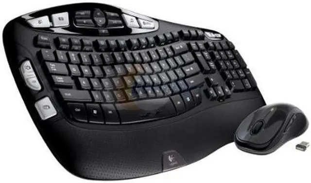 Main image of Logitech Keyboard and Mouse 920-002555 Black RF Wireless Ergonomic Keyboard