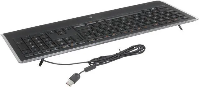 Alt view image 3 of 4 - Logitech Recertified 920-000914 Black 106 Normal Keys USB Wired Slim Keyboard