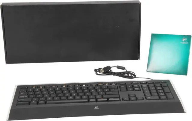 Alt view image 4 of 4 - Logitech Recertified 920-000914 Black 106 Normal Keys USB Wired Slim Keyboard