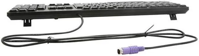Alt view image 3 of 4 - Logitech K100 Black PS/2 Wired Slim Classic Keyboard