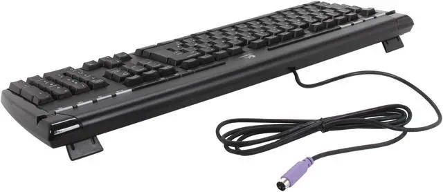 Alt view image 3 of 4 - Logitech 967674-0120 Midnight Black PS/2 Wired Standard Keyboard - OEM