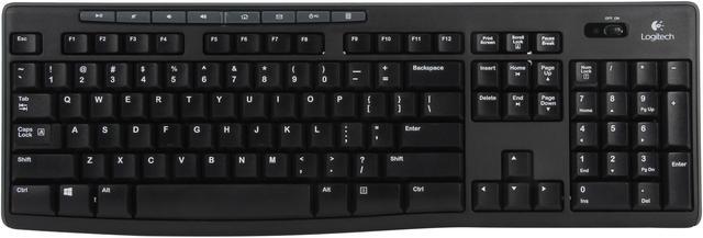 Logitech MK270 Keyboard And Mouse Combo For Windows, 2.4 GHz Wireless, Compact Mouse, 8 Multimedia And Shortcut Keys, For PC, - Black -