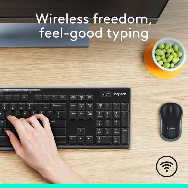 Alt view image 2 of 11 - Logitech MK270 Wireless Keyboard And Mouse Combo For Windows, 2.4 GHz Wireless, Compact Mouse, 8 Multimedia And Shortcut Keys, For PC, Laptop - Black