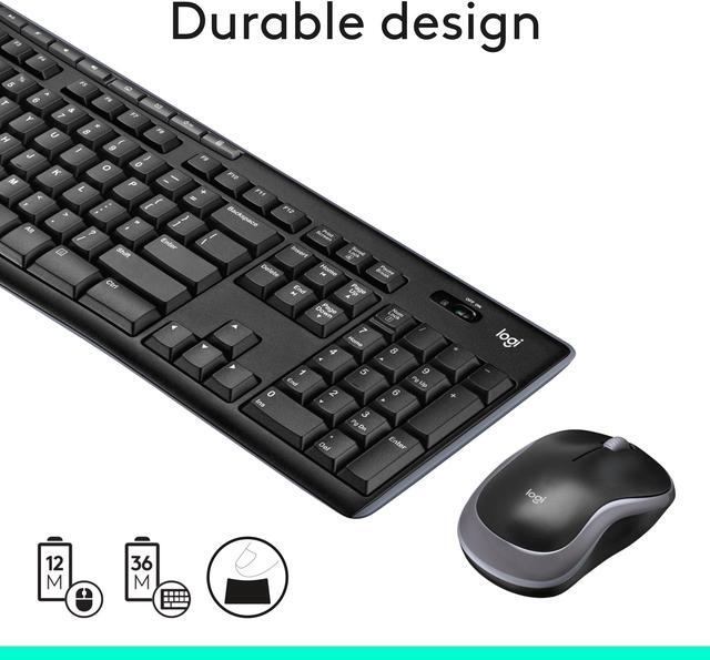 Alt view image 9 of 11 - Logitech MK270 Wireless Keyboard And Mouse Combo For Windows, 2.4 GHz Wireless, Compact Mouse, 8 Multimedia And Shortcut Keys, For PC, Laptop - Black