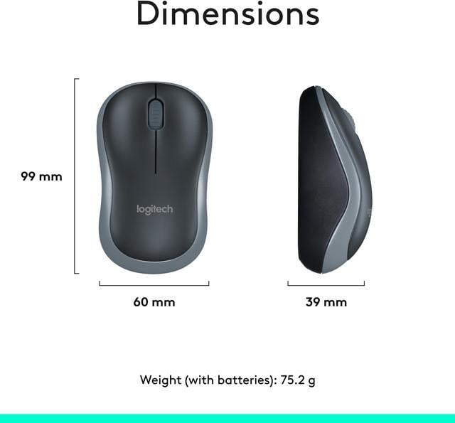 Alt view image 6 of 11 - Logitech MK270 Wireless Keyboard And Mouse Combo For Windows, 2.4 GHz Wireless, Compact Mouse, 8 Multimedia And Shortcut Keys, For PC, Laptop - Black