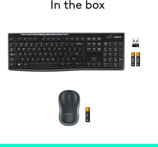 Alt view image 10 of 11 - Logitech MK270 Wireless Keyboard And Mouse Combo For Windows, 2.4 GHz Wireless, Compact Mouse, 8 Multimedia And Shortcut Keys, For PC, Laptop - Black