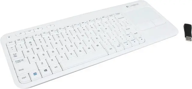 Main image of Logitech Recertified 920-005878 Wireless Touch K400 White USB RF Wireless Slim Keyboard
