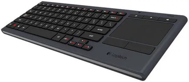 Alt view image 2 of 4 - Logitech K830 920-006081 USB / 2.4GHz Wireless Illuminated Living-Room Keyboard with Touchpad, Black
