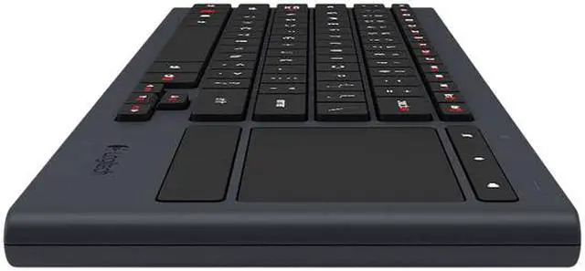 Alt view image 4 of 4 - Logitech K830 920-006081 USB / 2.4GHz Wireless Illuminated Living-Room Keyboard with Touchpad, Black