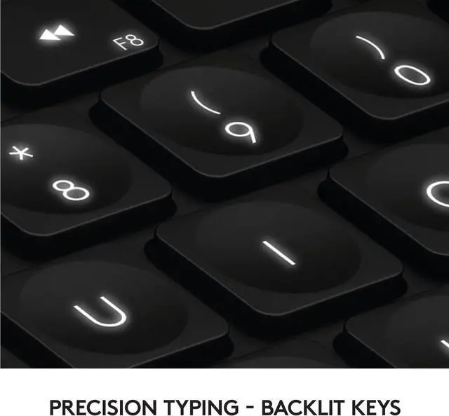 Alt view image 6 of 10 - Logitech Craft Advanced Wireless Keyboard with Creative Input Dial and Backlit Keys, Dark grey and aluminum