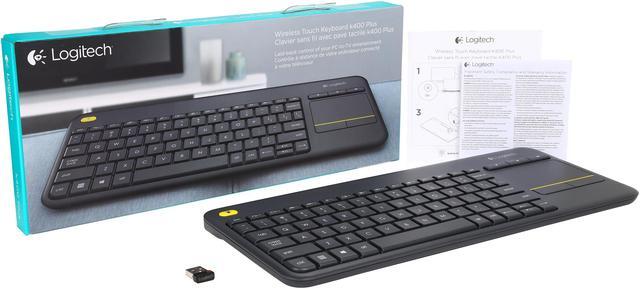 Alt view image 6 of 5 - Logitech K400 Plus Wireless Touch TV Keyboard With Easy Media Control and Built-in Touchpad, HTPC Keyboard for PC-connected TV, Windows, Android, Chrome OS, Laptop, Tablet - Black
