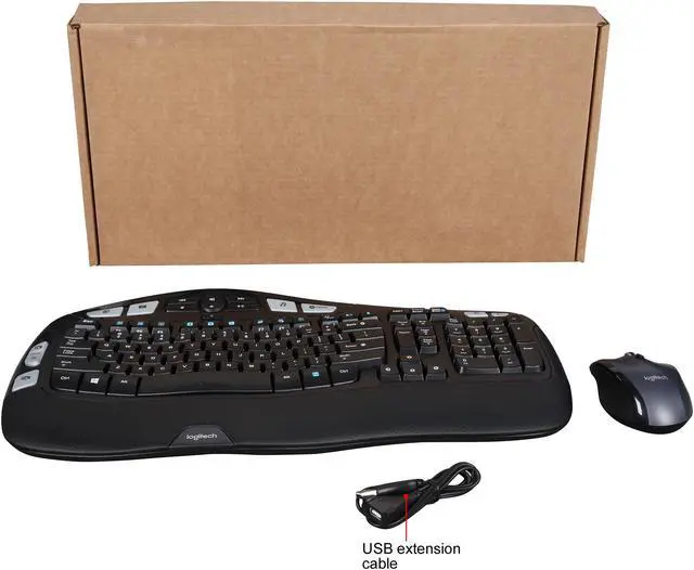 Alt view image 10 of 9 - Logitech Recertified 920-008001 MK570 Comfort Wave Wireless Keyboard and Optical Mouse