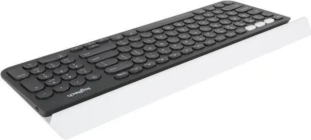 Alt view image 4 of 5 - Logitech K780 Multi-Device Wireless Keyboard (Speckles Version) - Type on Your Computer, Smartphone, and Tablet - with One Fully-Equipped, Beautifully Finished Keyboard