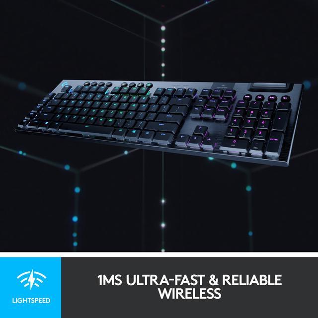 Alt view image 3 of 9 - Logitech G915 LIGHTSPEED RGB Mechanical Gaming Keyboard, Low Profile GL Linear Key Switch, LIGHTSYNC RGB, Advanced LIGHTSPEED Wireless and Bluetooth Support - Linear