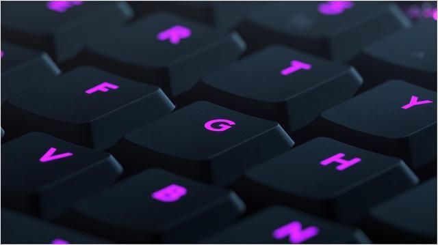Alt view image 4 of 12 - Logitech G815 LIGHTSYNC RGB Mechanical Gaming Keyboard with Low Profile GL Clicky key switch, 5 programmable G-keys, USB Passthrough, dedicated media control - Clicky – Black