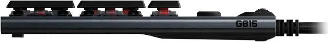 Alt view image 3 of 12 - Logitech G815 LIGHTSYNC RGB Mechanical Gaming Keyboard with Low Profile GL Linear key switch, 5 programmable G-keys,USB Passthrough, dedicated media control - Linear, Black