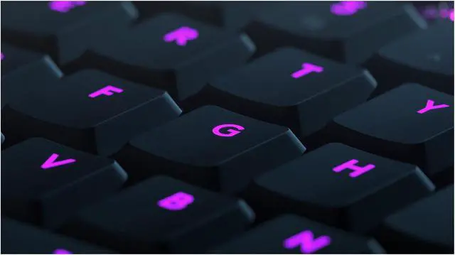 Alt view image 4 of 12 - Logitech G815 LIGHTSYNC RGB Mechanical Gaming Keyboard with Low Profile GL Linear key switch, 5 programmable G-keys,USB Passthrough, dedicated media control - Linear, Black