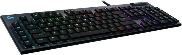 Alt view image 2 of 12 - Logitech G815 LIGHTSYNC RGB Mechanical Gaming Keyboard with Low Profile GL Tactile key switch, 5 programmable G-keys, USB Passthrough, dedicated media control - Tactile