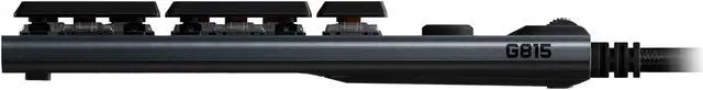 Alt view image 3 of 12 - Logitech G815 LIGHTSYNC RGB Mechanical Gaming Keyboard with Low Profile GL Tactile key switch, 5 programmable G-keys, USB Passthrough, dedicated media control - Tactile