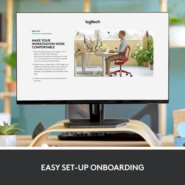 Alt view image 11 of 13 - Logitech ERGO K860 Wireless Ergonomic Keyboard - Split Keyboard, Wrist Rest, Natural Typing, Stain-Resistant Fabric, Bluetooth and USB Connectivity, Compatible with Windows/Mac