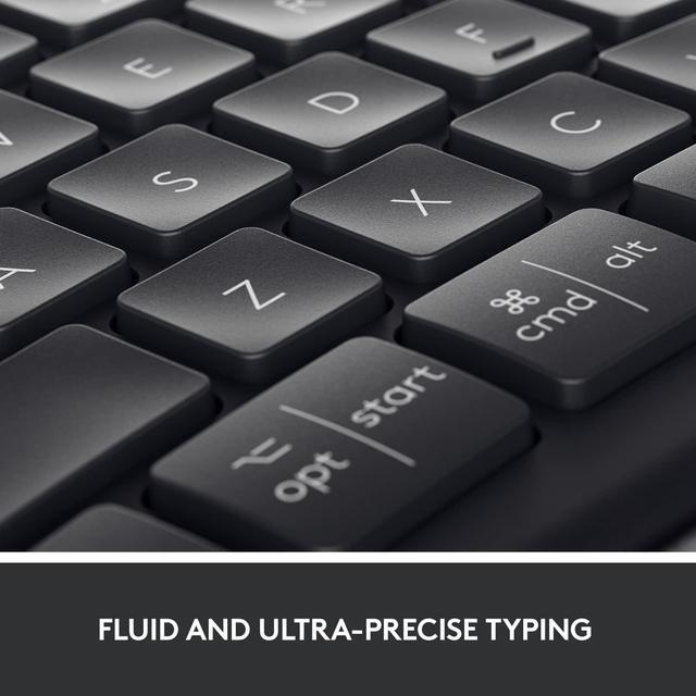 Alt view image 8 of 13 - Logitech ERGO K860 Wireless Ergonomic Keyboard - Split Keyboard, Wrist Rest, Natural Typing, Stain-Resistant Fabric, Bluetooth and USB Connectivity, Compatible with Windows/Mac