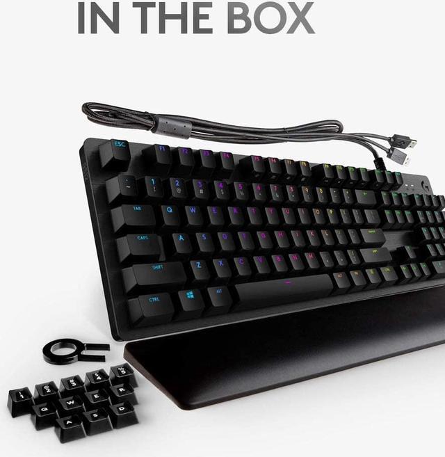 Alt view image 9 of 10 - Logitech G513 Lightsync RGB Mechanical Gaming Keyboard - Cable Connectivity - USB 2.0 Type A Interface - English - Windows - Mechanical Keyswitch - Carbon