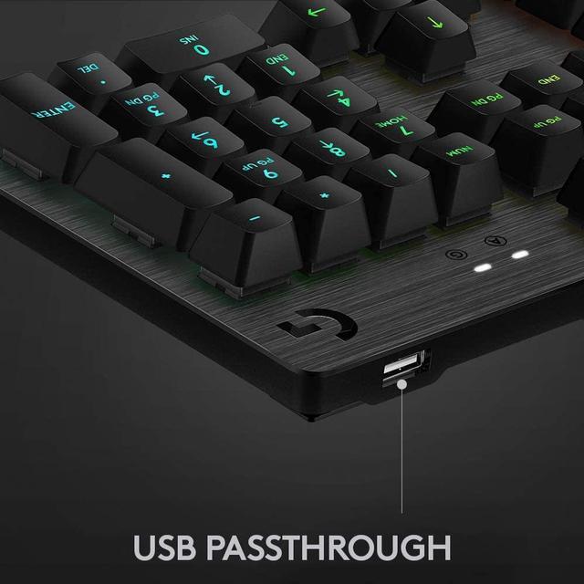 Alt view image 5 of 10 - Logitech G513 Lightsync RGB Mechanical Gaming Keyboard - Cable Connectivity - USB 2.0 Type A Interface - English - Windows - Mechanical Keyswitch - Carbon
