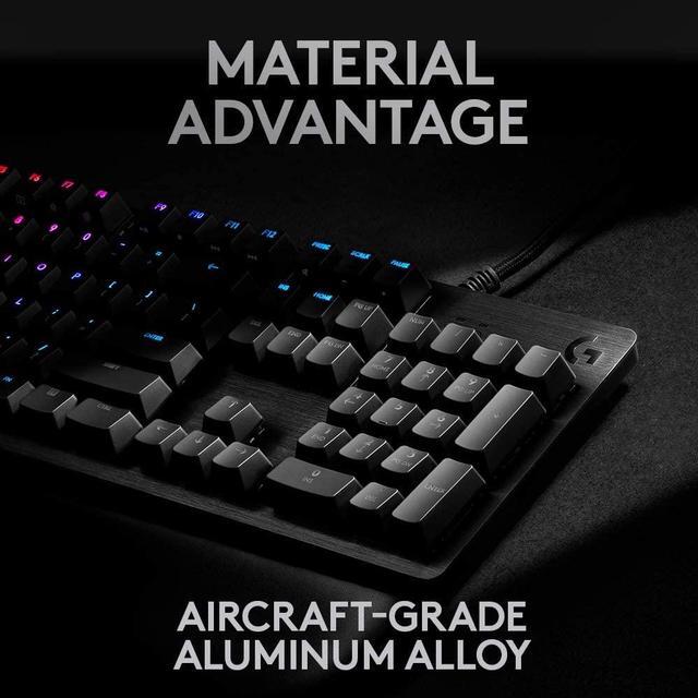 Alt view image 4 of 10 - Logitech G513 Lightsync RGB Mechanical Gaming Keyboard - Cable Connectivity - USB 2.0 Type A Interface - English - Windows - Mechanical Keyswitch - Carbon