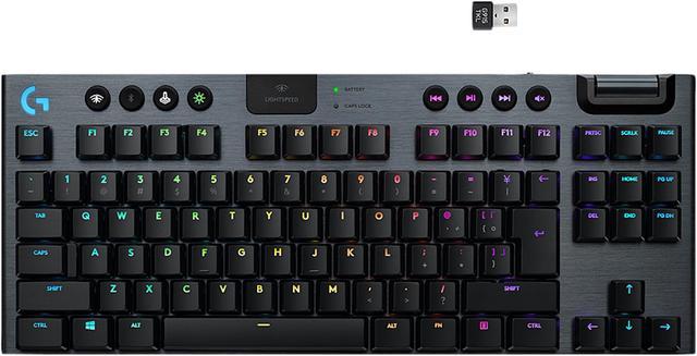 Logitech G915 TKL Tenkeyless Lightspeed Wireless RGB Mechanical Gaming  Keyboard, Low Profile Switch Options, LIGHTSYNC RGB, Advanced Wireless and