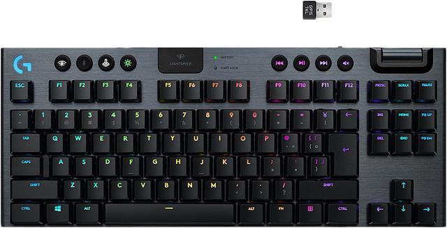 Australsk person at retfærdiggøre lidelse Logitech G915 TKL Tenkeyless Lightspeed Wireless RGB Mechanical Gaming  Keyboard, Low Profile Switch Options, LIGHTSYNC RGB, Advanced Wireless and  Bluetooth Support - Linear , Black Gaming Keyboards - Newegg.com
