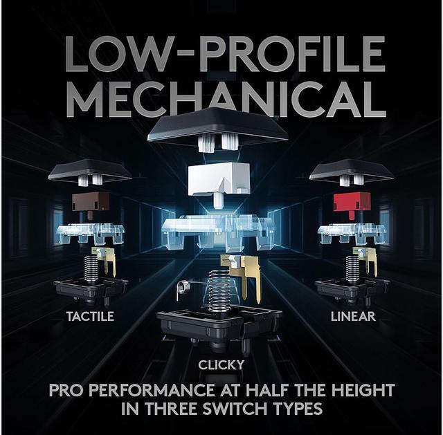 Alt view image 5 of 7 - Logitech G915 TKL Tenkeyless Lightspeed Wireless RGB Mechanical Gaming Keyboard, Low Profile Switch Options, Lightsync RGB, Advanced Wireless and Bluetooth Support - Tactile