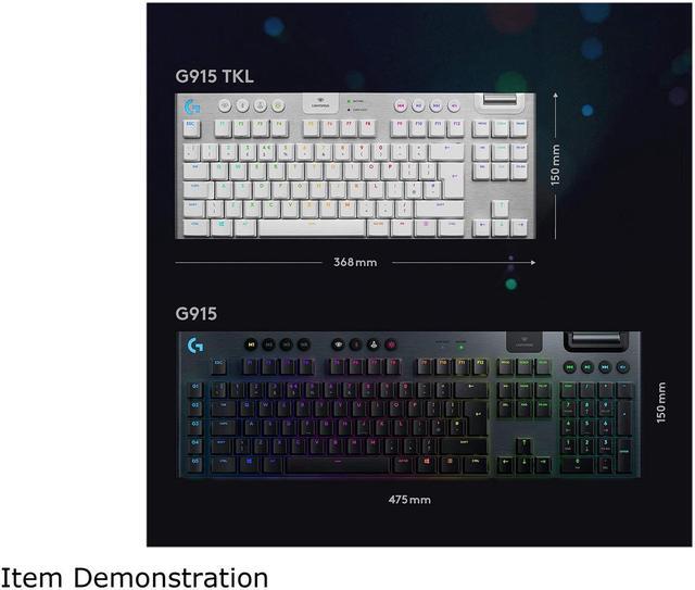 Alt view image 6 of 10 - Logitech G915 TKL White Tactile Tenkeyless LIGHTSPEED Wireless RGB Mechanical Gaming Keyboard, Low Profile Switch Options, LIGHTSYNC RGB, Advanced Wireless and Bluetooth Support