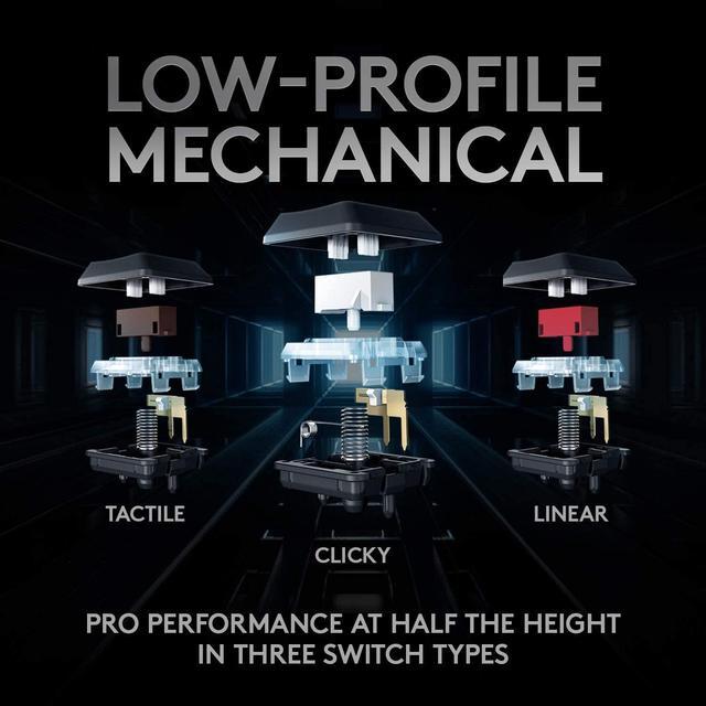 Alt view image 8 of 10 - Logitech G915 TKL White Tactile Tenkeyless LIGHTSPEED Wireless RGB Mechanical Gaming Keyboard, Low Profile Switch Options, LIGHTSYNC RGB, Advanced Wireless and Bluetooth Support