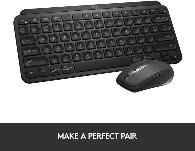 Alt view image 11 of 12 - Logitech MX Keys Mini Minimalist Wireless Illuminated Keyboard, Compact, Bluetooth, Backlit, USB-C, Compatible with Apple macOS, iOS, Windows, Linux, Android, Metal Build - BLACK