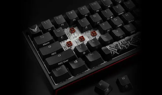 Alt view image 4 of 7 - PowerColor USB-C x Ducky One 2 SF RGB Mechanical Keyboard, Kailh Brown Switches