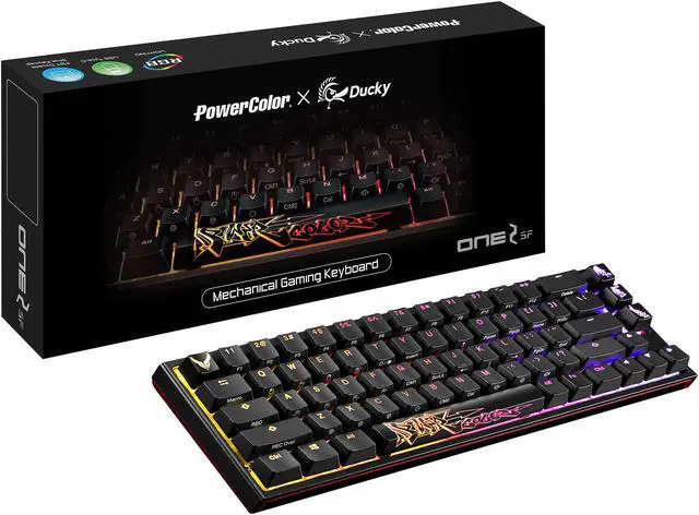 Alt view image 7 of 7 - PowerColor USB-C x Ducky One 2 SF RGB Mechanical Keyboard, Kailh Brown Switches