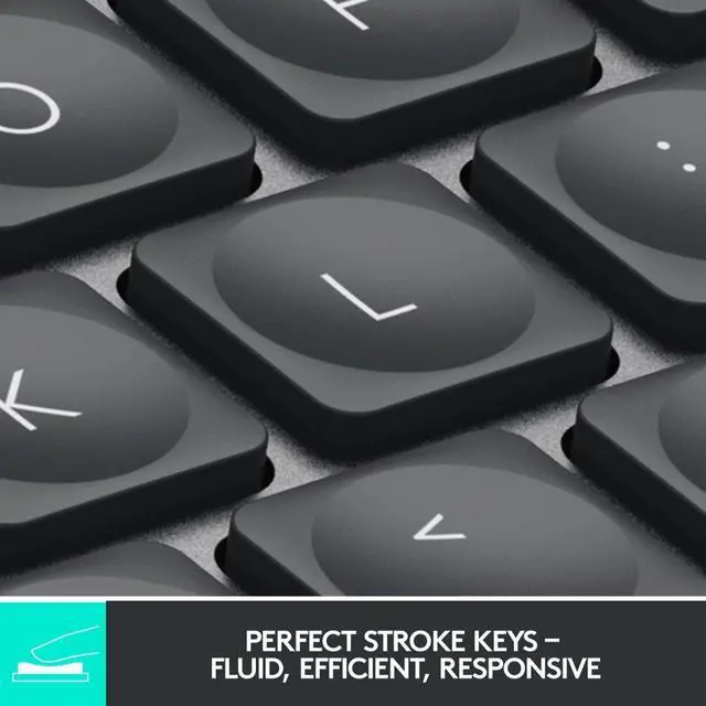 Alt view image 5 of 10 - Logitech MX Keys Mini Wireless Illuminated Keyboard for Business, Compact, Logi Bolt Technology, Backlit, Rechargeable, Globally Certified, Windows/Mac/Chrome/Linux - Graphite