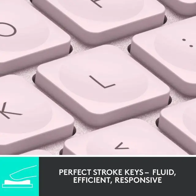 Alt view image 2 of 12 - Logitech MX Keys Mini Minimalist Wireless Illuminated Keyboard, Compact, Bluetooth, USB-C, for Apple macOS, iOS, Windows, Linux, Android - Rose - With Free Adobe Creative Cloud Subscription