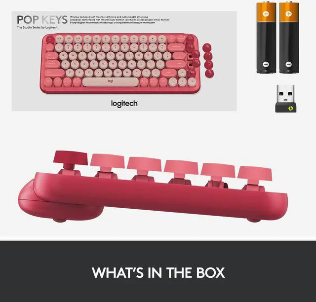 Alt view image 4 of 4 - Logitech 920-010709 Pop Keys Heartbreaker Bluetooth Wireless Keyboard