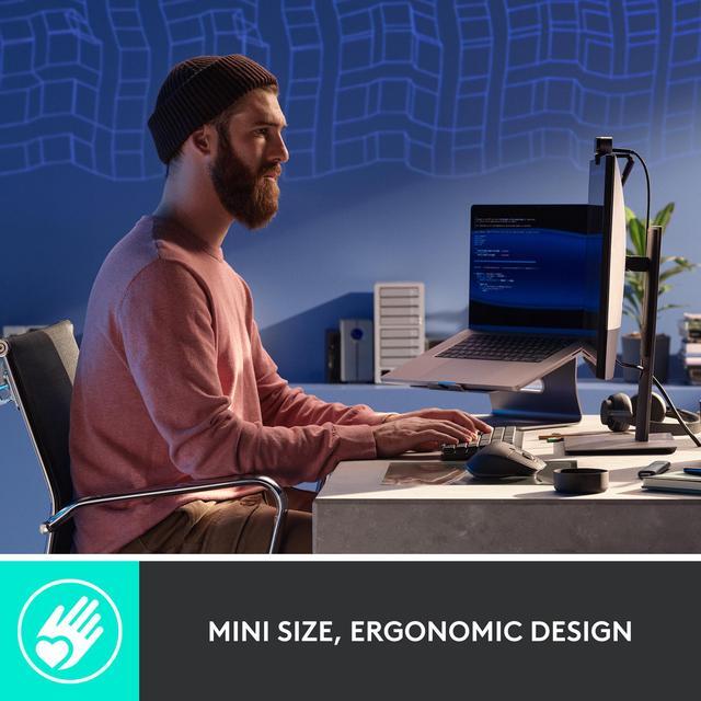 Alt view image 3 of 13 - Logitech MX Mechanical Mini Wireless Illuminated Keyboard, Tactile Quiet Switches, Backlit, Bluetooth, USB-C, macOS, Windows, Linux, iOS, Android, Graphite