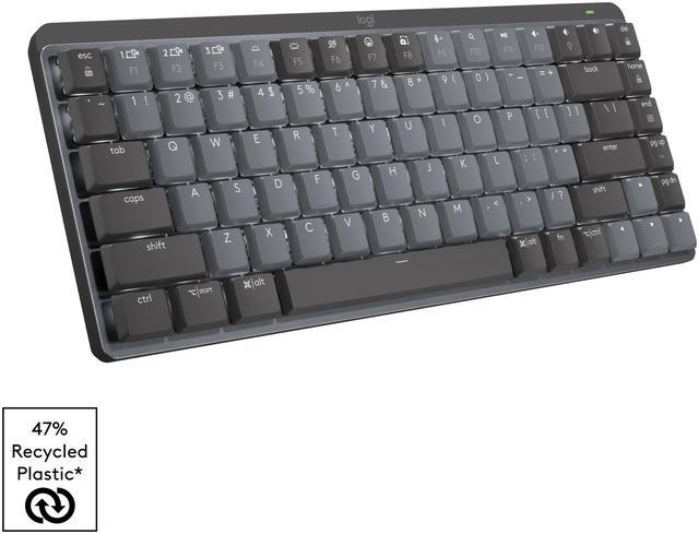 Alt view image 12 of 13 - Logitech MX Mechanical Mini Wireless Illuminated Keyboard, Clicky Switches, Backlit, Bluetooth, USB-C, macOS, Windows, Linux, iOS, Android, Graphite