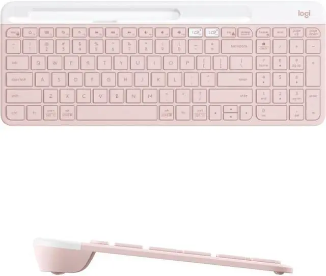 Alt view image 4 of 8 - Logitech K585 Slim Multi-Device Wireless Keyboard - Rose
