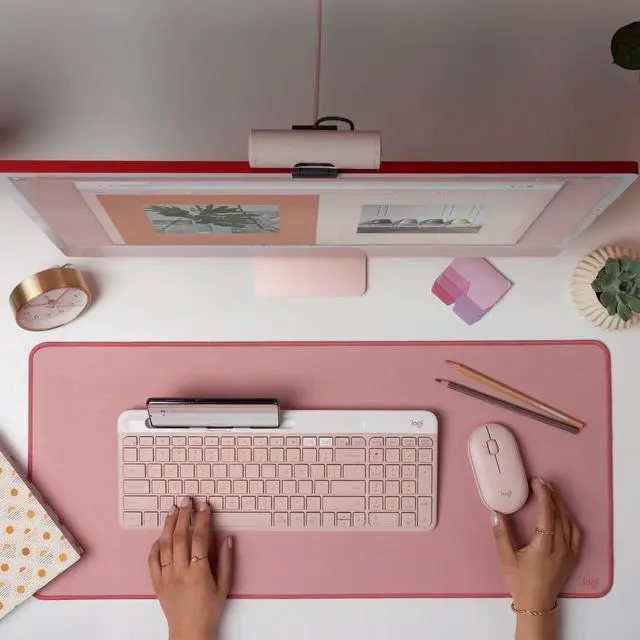 Alt view image 6 of 8 - Logitech K585 Slim Multi-Device Wireless Keyboard - Rose