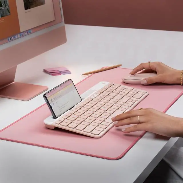 Alt view image 7 of 8 - Logitech K585 Slim Multi-Device Wireless Keyboard - Rose
