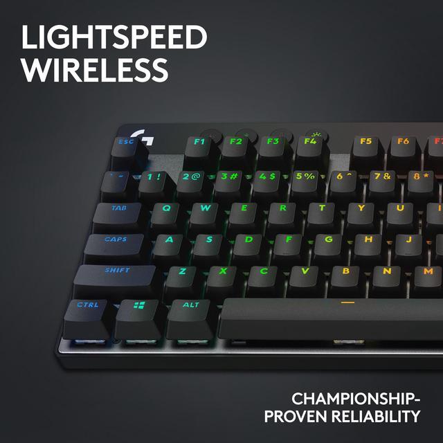 Alt view image 3 of 8 - Logitech G PRO X TKL Lightspeed Wireless Gaming Keyboard, Ultra-Portable Tenkeyless Design, LIGHTSYNC RGB, PBT keycaps, Tactile Switches (GX Brown) - Black