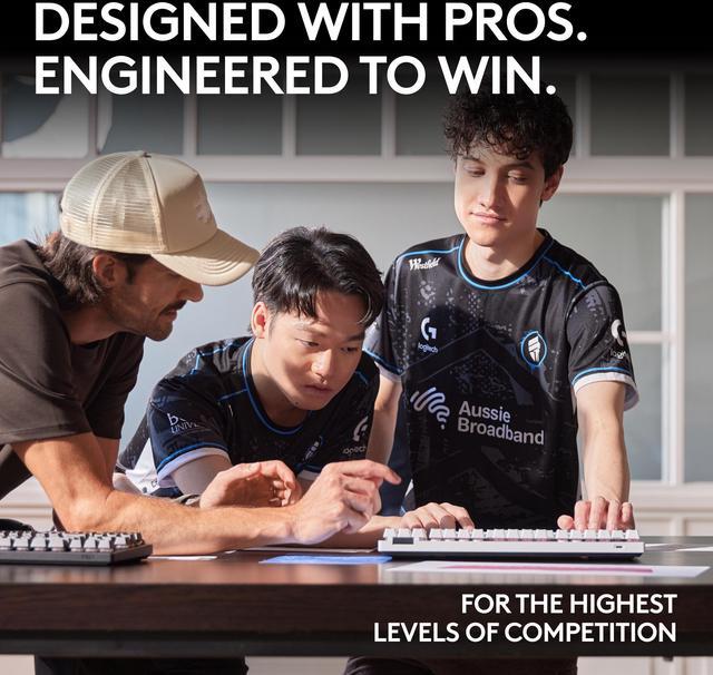 Alt view image 2 of 8 - Logitech G PRO X TKL Lightspeed Wireless Gaming Keyboard, Ultra-Portable Tenkeyless Design, LIGHTSYNC RGB, PBT keycaps, Tactile Switches (GX Brown) - White