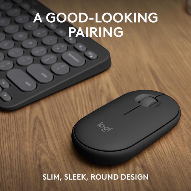Alt view image 6 of 11 - Logitech Pebble 2 Combo Wireless Quiet Keyboard and Mouse, Customisable, Logi Bolt, Bluetooth, Easy-Switch for Windows, macOS, iPadOS, Chrome - Tonal Graphite