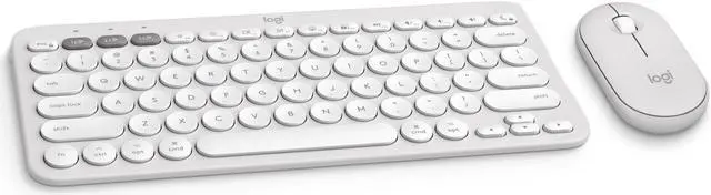Main image of Logitech Pebble 2 Combo for Mac, Wireless Keyboard and Mouse, Slim, Quiet and Portable, Customizable, Bluetooth Mouse and Keyboard, Easy-Switch, for macOS, iPadOS - Tonal White